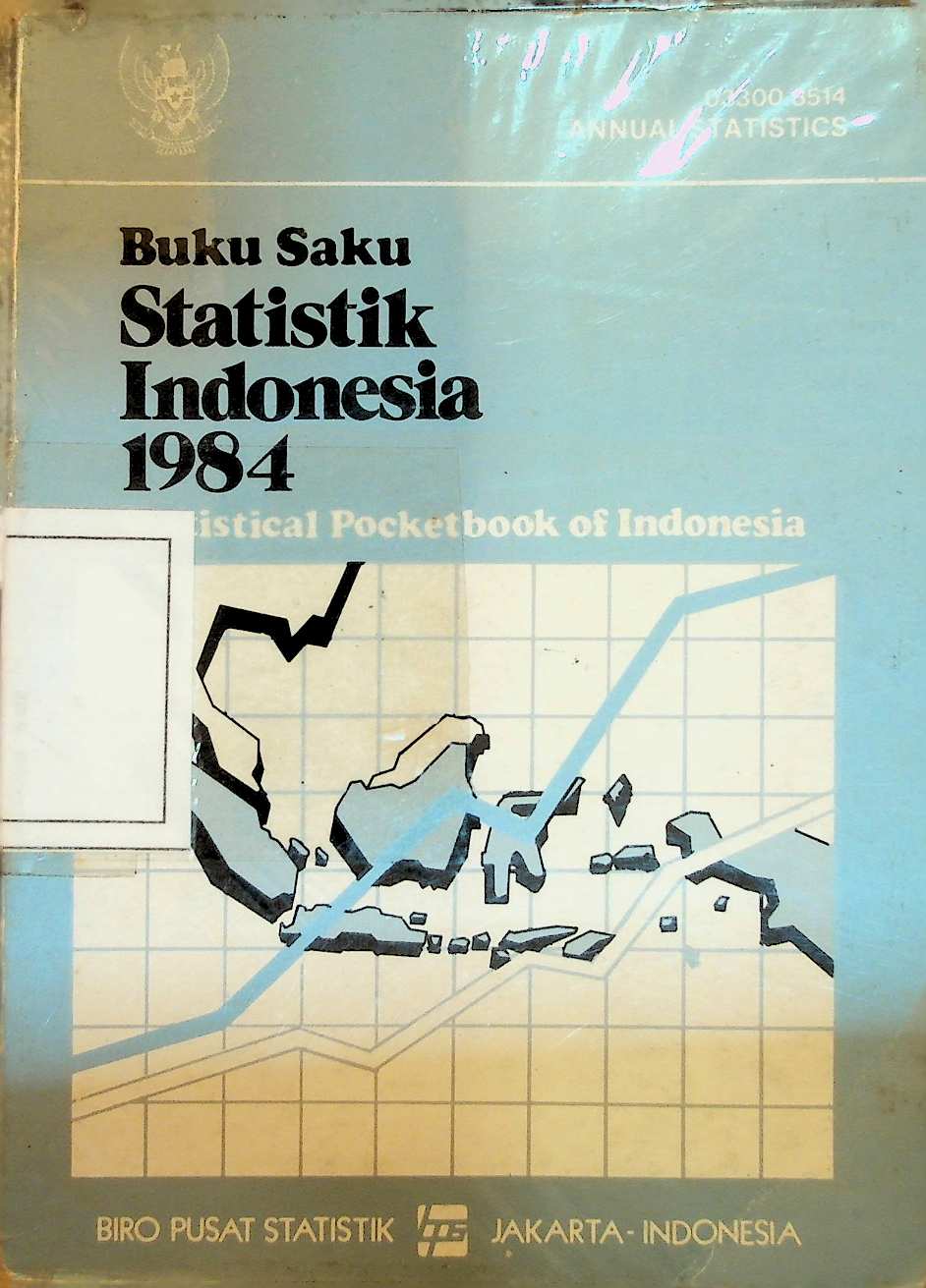 Cover Buku saku statistik Indonesia 1986