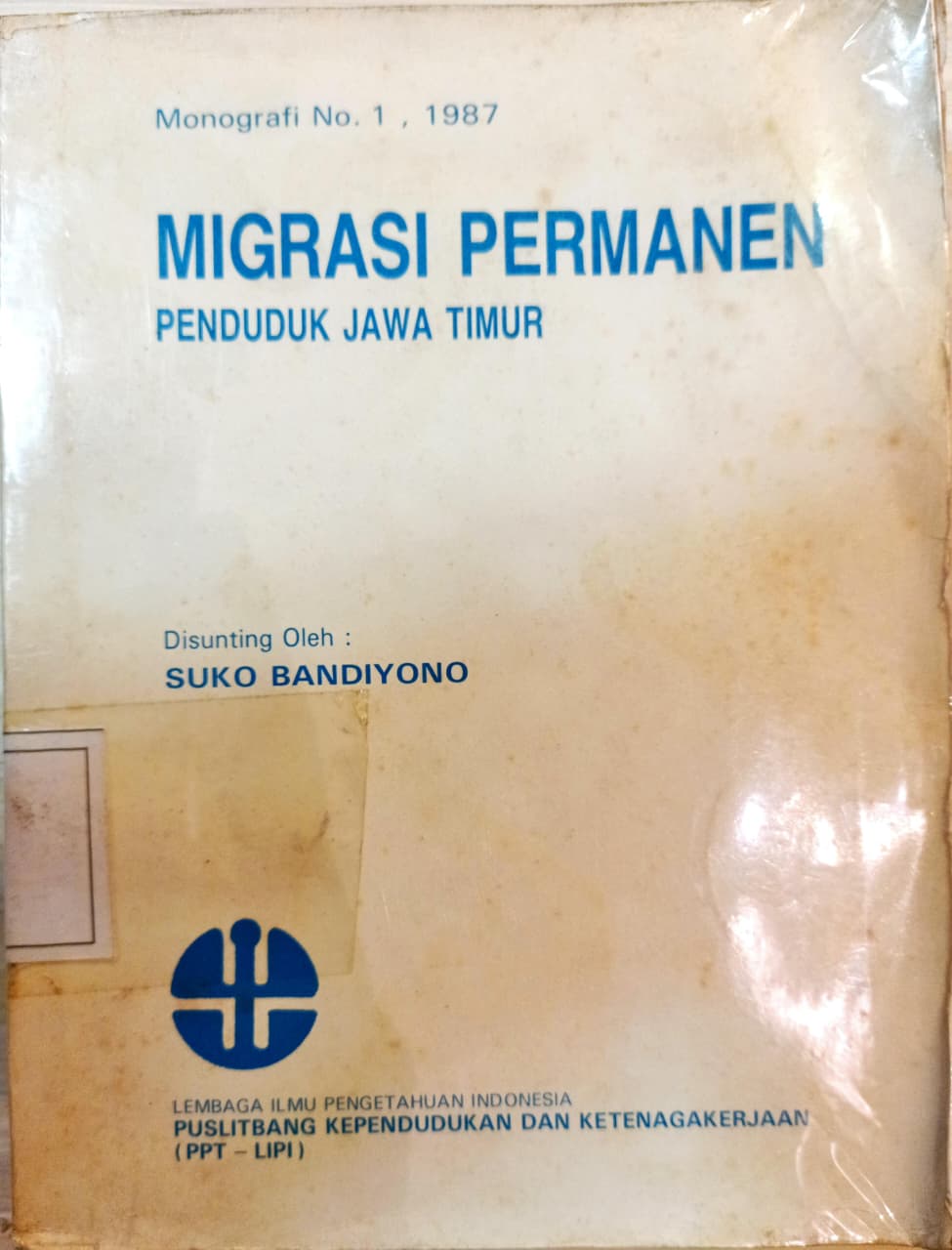 Cover Migrasi permanen penduduk Jawa Timur