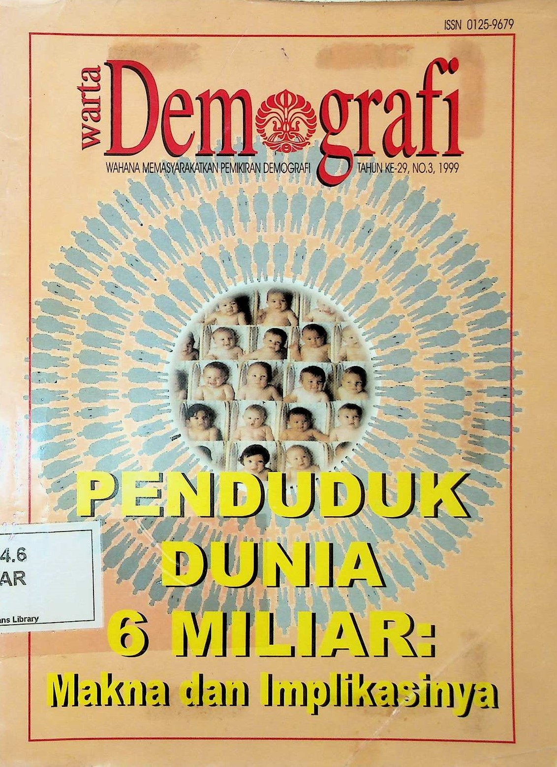 Cover Warta Demografi Ke-29, no 3, 1999