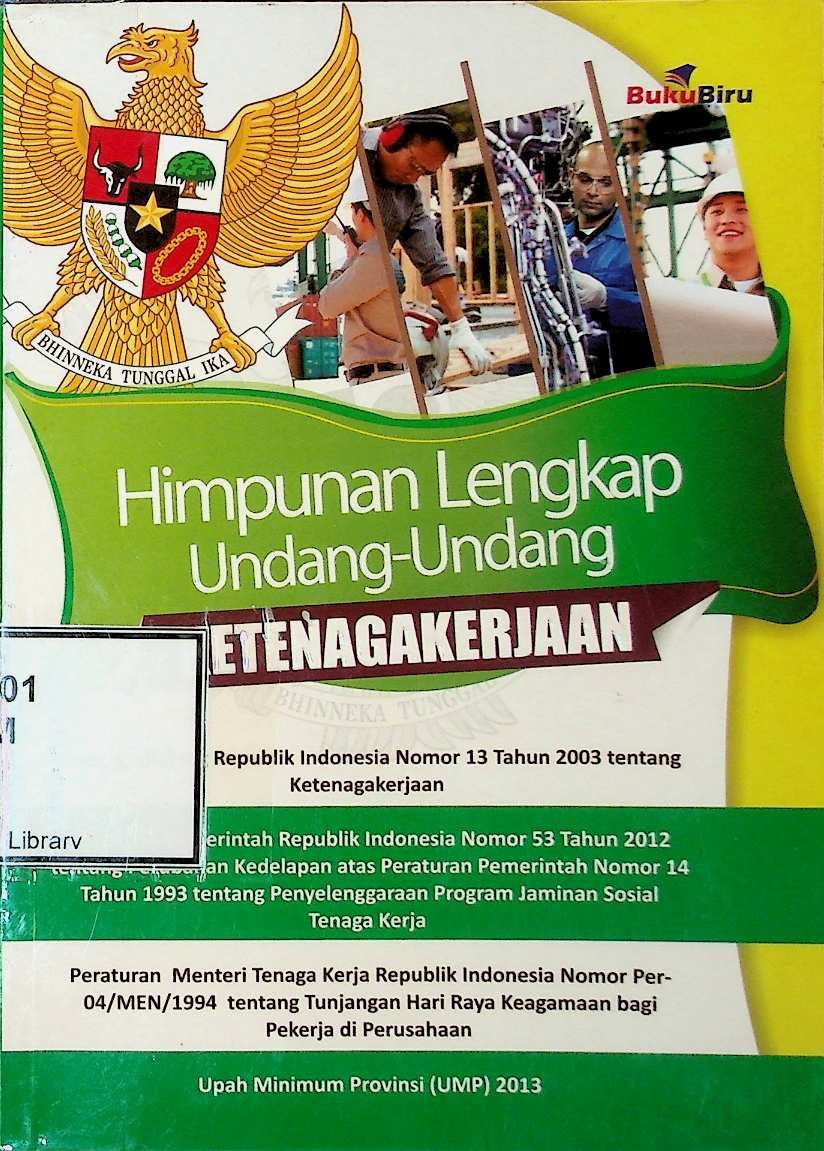 Cover Himpunan lengkap undang-undang ketenagakerjaan