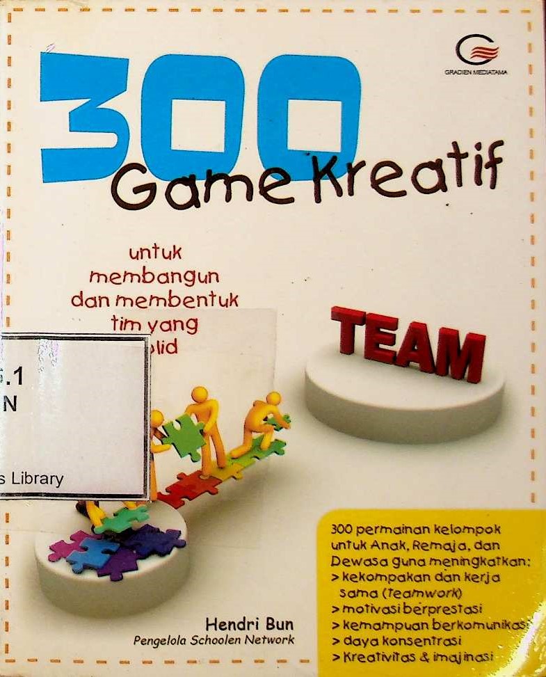 Cover 300 game kreatif untuk membangun dan membentuk tim yang solid