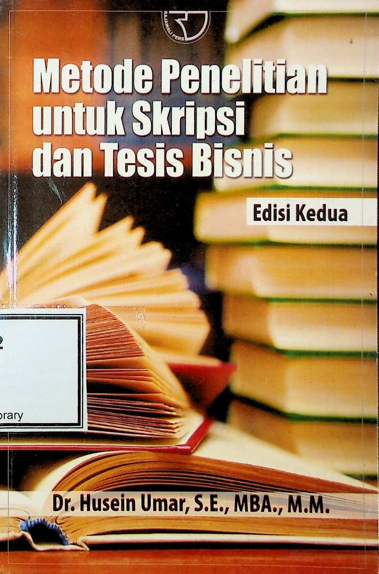 Cover Metode penelitian untuk skripsi dan tesis bisnis