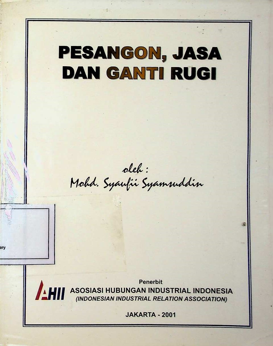 Cover Pesangon, Jasa dan Ganti Rugi