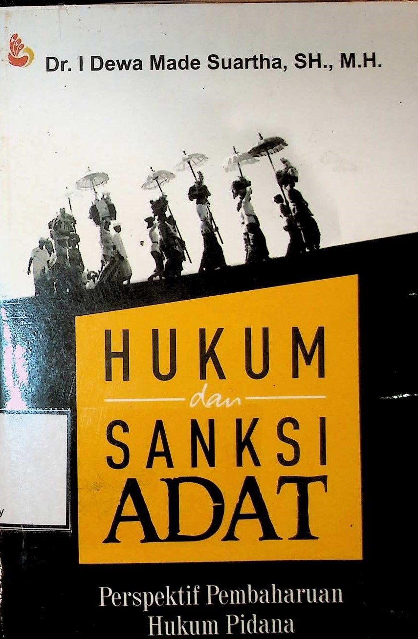 Cover Hukum dan Sanksi Adat : Perspektif Pembaharuan Hukum Pidana