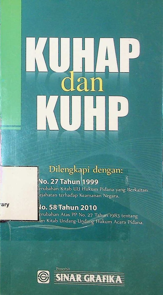 Cover KUHAP dan KUHP