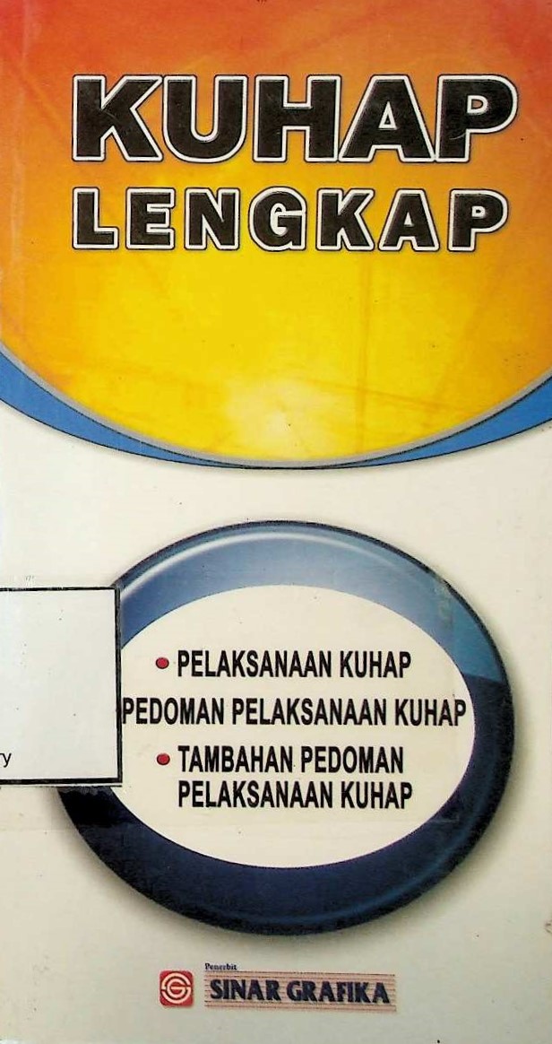 Cover KUHAP lengkap