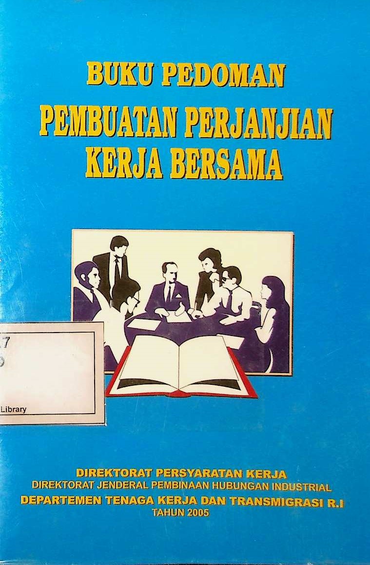 Cover Buku Pedoman Pembuatan Perjanjian Kerja Bersama