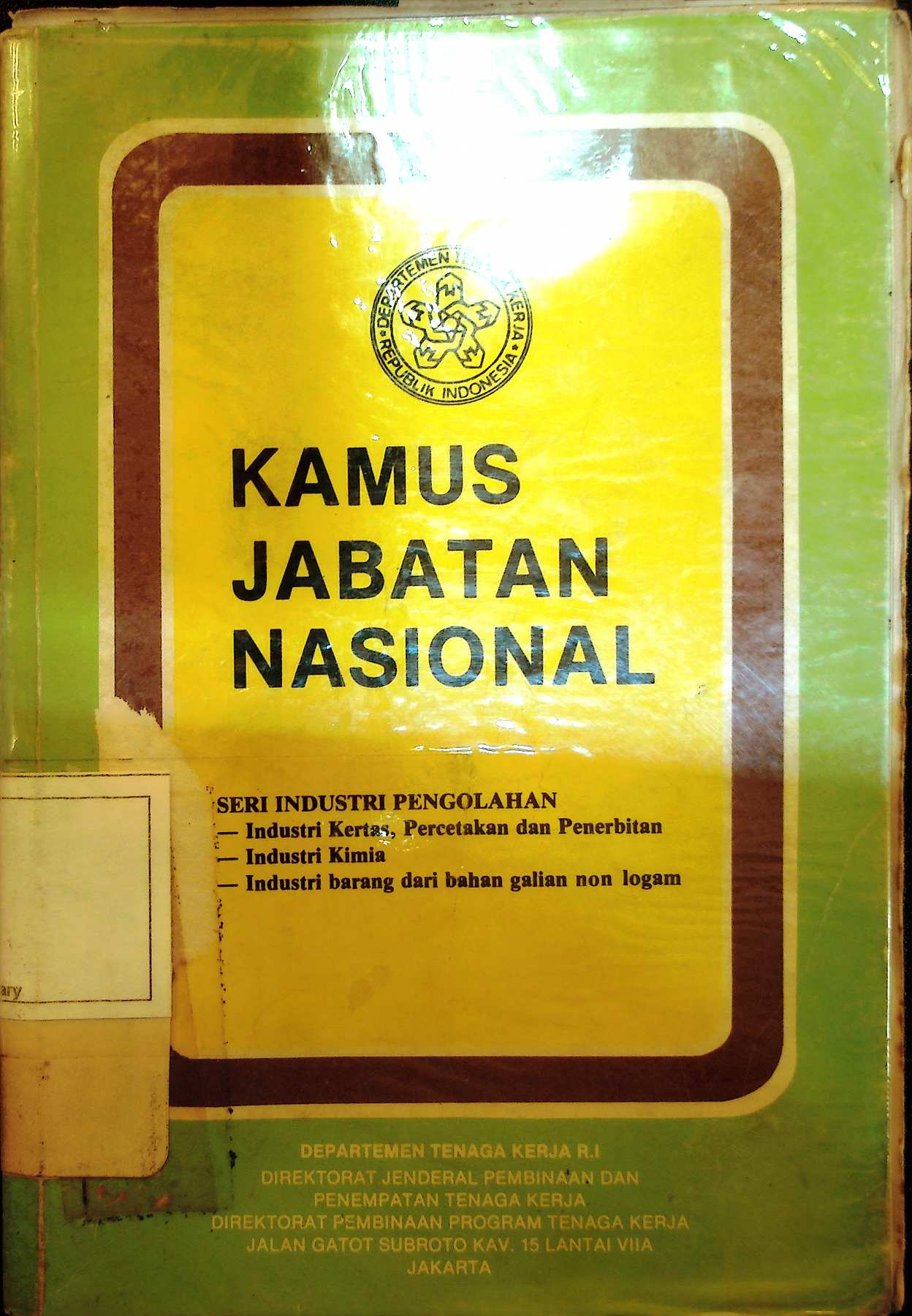 Cover Kamus Jabatan Nasional Seri Industri Pengolahan
